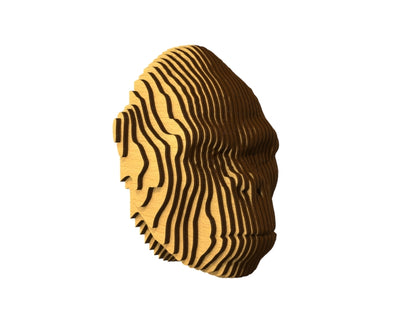 3D houten dierenkop (gorilla), met de laser gesneden en gelaagd design, ideaal als moderne wanddecoratie