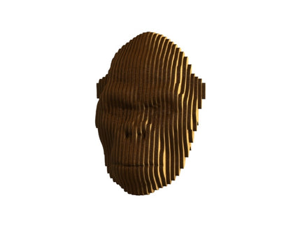 3D houten dierenkop (gorilla), met de laser gesneden en gelaagd design, ideaal als moderne wanddecoratie