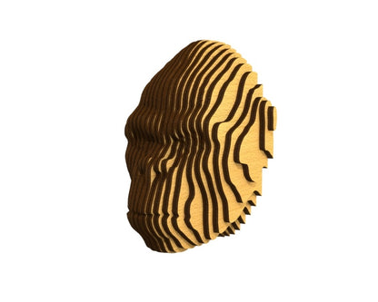 3D houten dierenkop (gorilla), met de laser gesneden en gelaagd design, ideaal als moderne wanddecoratie